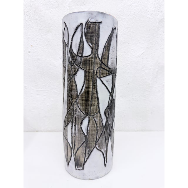 Gray French Studio Ceramic Vase by Jacques Pouchain for L'Atelier Dieulefit, 1960s For Sale - Image 8 of 12