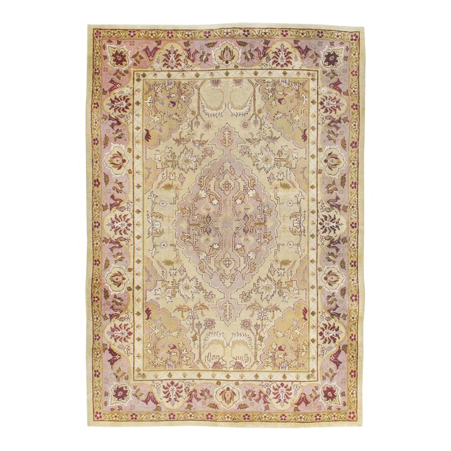 Antique Indian Agra Rug For Sale