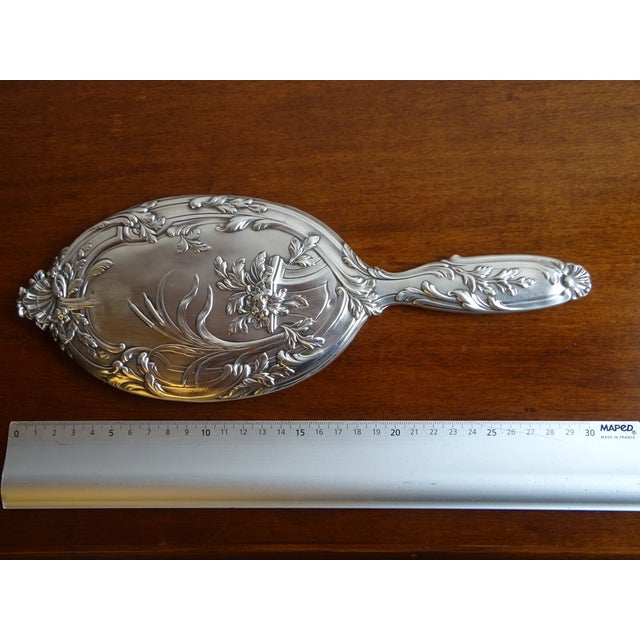 Silver Hand Mirror, 1890s For Sale - Image 10 of 18