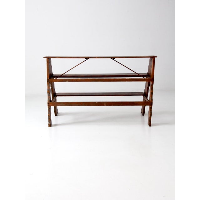 Vintage Wooden Plant Stand Riser For Sale - Image 6 of 10