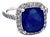 Natural Sapphire Diamond Ring Size 6.5 14k White Gold 6.35 Certified For Sale