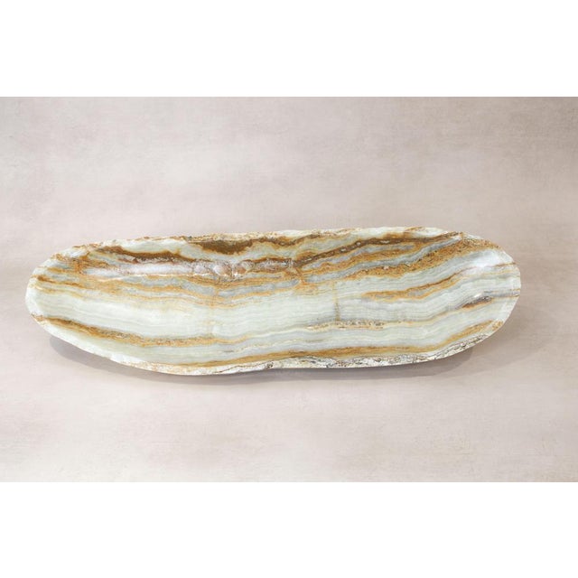 Premium Onyx Bowl with Raw Edge For Sale - Image 5 of 7