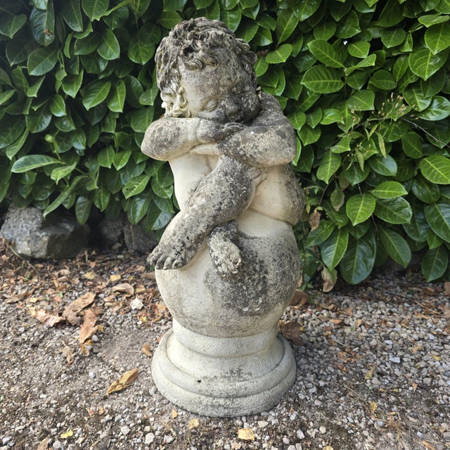 Weathered Sleeping Cherub, 1910s For Sale - Image 11 of 11