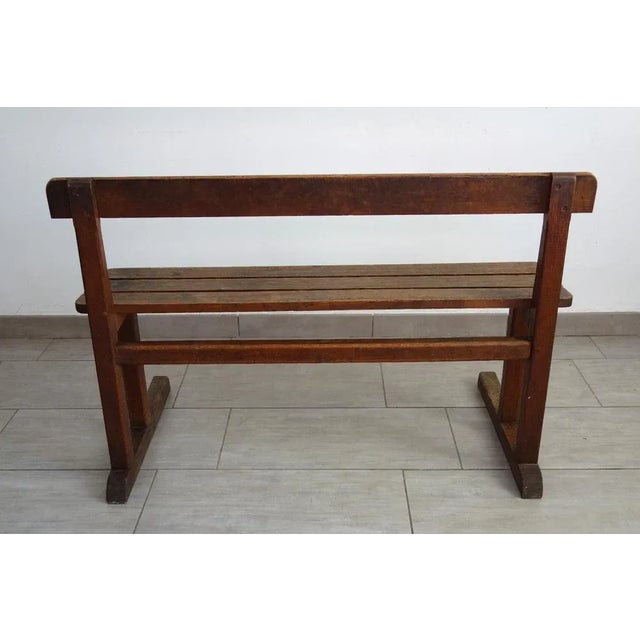 Rustic School Bench, 1950s For Sale - Image 4 of 9