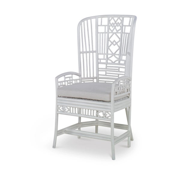 Not Yet Made - Made To Order Riviera Rattan Desk Chair, Coconut For Sale - Image 5 of 5