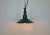 Industrial Petrol Enamel Military Pendant Lamp with Cast Aluminium Top, 1960s For Sale - Image 10 of 12