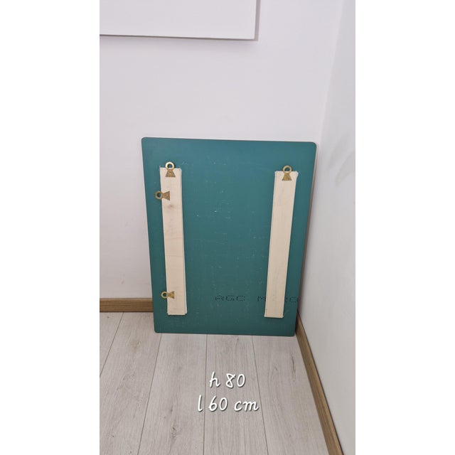 Mirror with Shaped Yellow Decoration, 1990s For Sale - Image 10 of 12