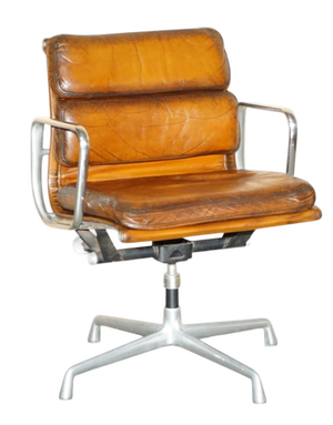 Chanel NYC Soft Pad Captain's Chair in Hand-Dyed Leather from Herman Miller, 1977