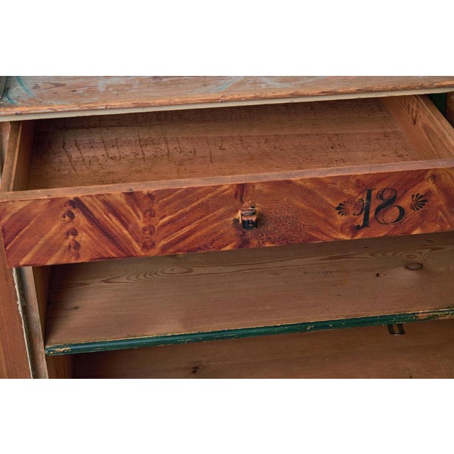Wood Antique Swedish Sideboard in Pine For Sale - Image 7 of 15