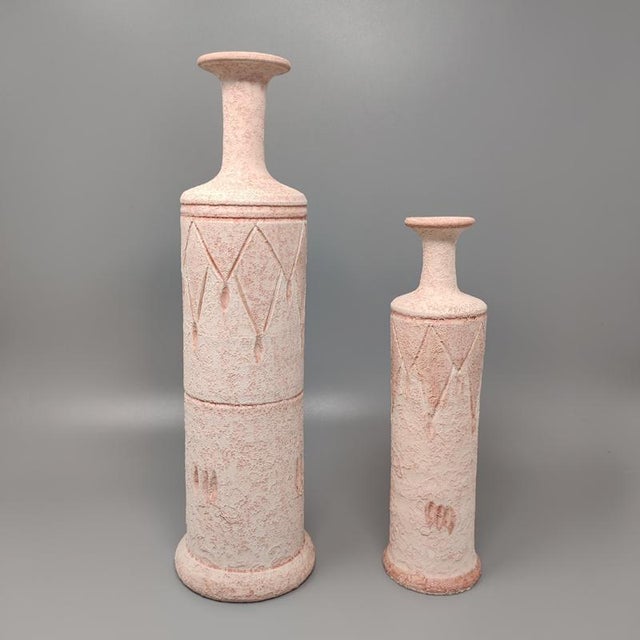 Pink Ceramic Vases, Italy, Set of 2 For Sale - Image 9 of 10