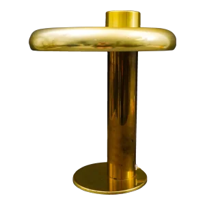 Pierre Cardin Style Vintage Modernist Brass Table Desk Lamp