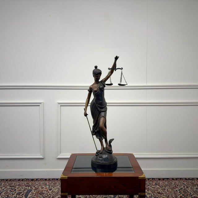 Bronze Statue of Lady Justice For Sale - Image 11 of 11