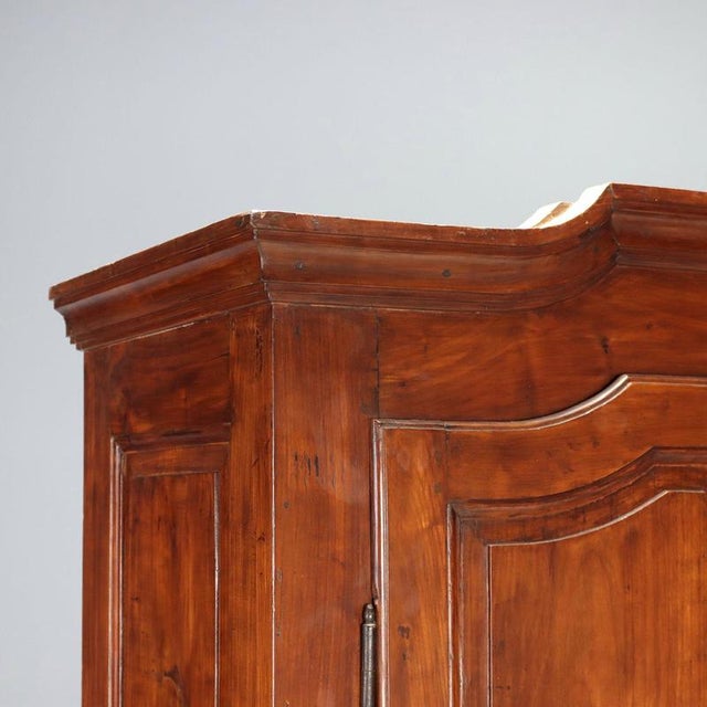 19th Century Cherrywood 2-Body Cabinet, Piedmont, Italy For Sale - Image 6 of 10