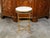 Mid-Century Modern Italian Midcentury Gilt Metal Table with Marble Top and In-Curving Stretchers For Sale - Image 3 of 10