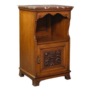 1890s Antique Victorian Walnut English Gillow & Co Nightstand For Sale