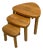 Triangular Oak Nesting Tables by Pierre Chapo, 1970s, Set of 3 For Sale