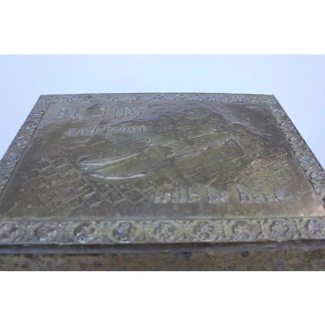 Gray English Brass Shoe Shine Stand For Sale - Image 8 of 10