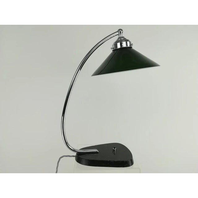 French Table Lamp with Granite Foot, 1950s For Sale - Image 9 of 9