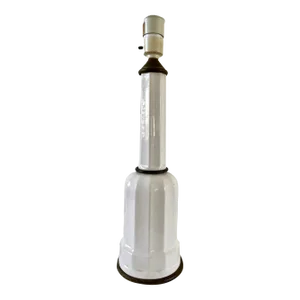 1960s Danish White Porcelain Table Lamp, Heiberg Style