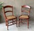 Circa 1920 Solid Oak Wood & Cane Seat Two-Rung Curved Ladderback Accent Chairs – A Pair For Sale - Image 18 of 18