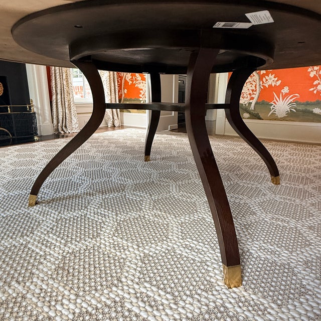 Highland House 90” Round Birdcage Table For Sale - Image 9 of 13