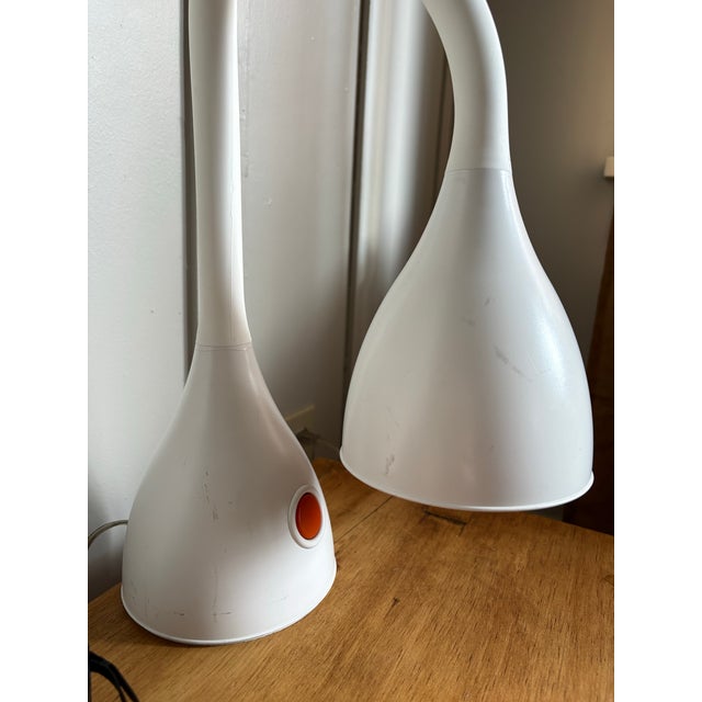 Late 20th Century Postmodern White Gooseneck Desk Lamp by Michael Graves For Sale - Image 12 of 12