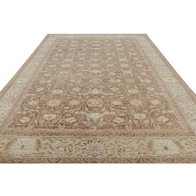 2010s Rug & Kilim’s Sultanabad Style Rug in Brown With Floral Patterns For Sale - Image 5 of 7