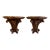 Pair of Prince of Wales Feather Motif Brackets For Sale