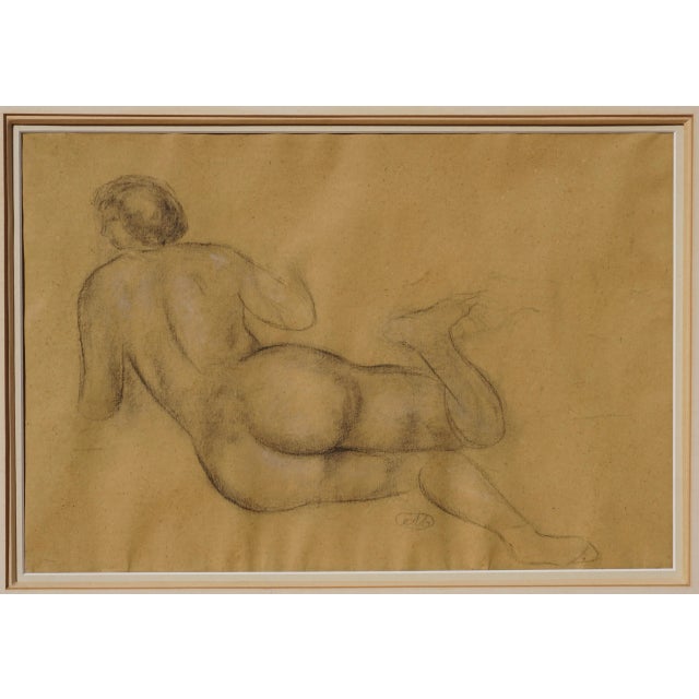 Paper Aristide Maillol Charcoal Drawing “Nu De Dos” For Sale - Image 7 of 9