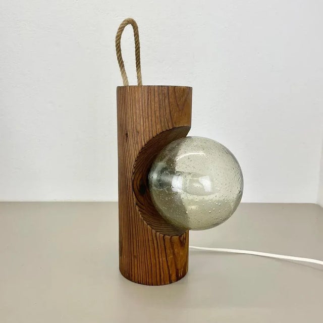 Large Organic Sculptural Pine Wooden Table Light from Temde Lights, Germany, 1970s For Sale - Image 18 of 18