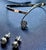 Silver White Gold 585 Stud Earrings and Bracelet, 1970, Set of 3 For Sale - Image 8 of 15