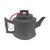 A late twentieth-century Chinese teapot formed in dark unglazed stoneware with a compact cylindrical profile and...