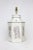 Late 20th Century Hand-Painted Hexagonal Iron Tea Canister Table Lamp With Silver Calligraphic Design For Sale - Image 9 of 9