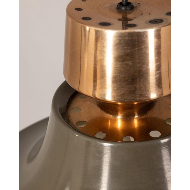 Vintage Italian Pendant in Glazed Metal, 1970s For Sale - Image 6 of 8