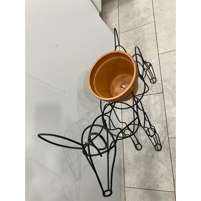 Figurative 1980s Figural Iron Planter For Sale - Image 3 of 5