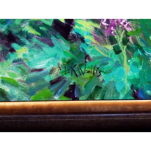2010s Eric Wallis "Planted Peace" Original Oil Framed Hand Signed For Sale - Image 5 of 9