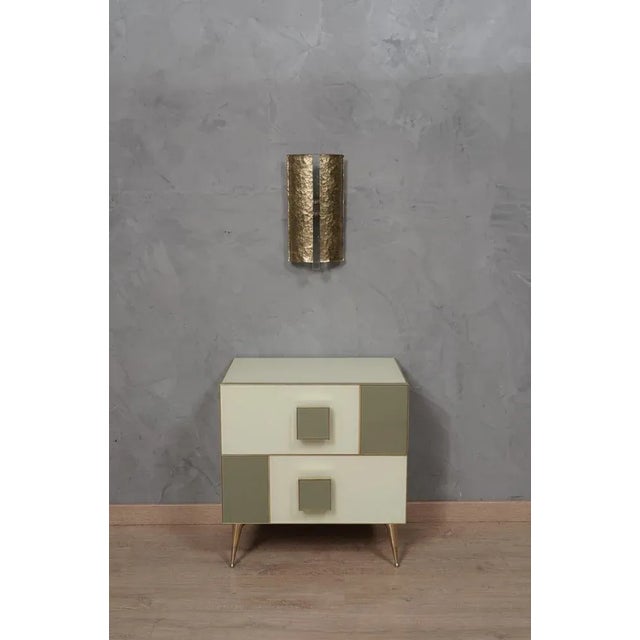 1990s Mid-Century Gold Murano Glass Wall Light, 1990s For Sale - Image 5 of 9