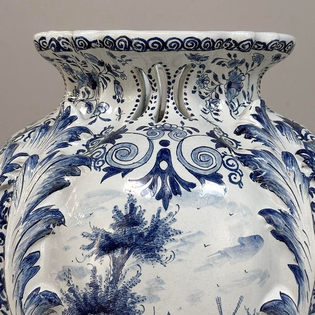 18th Century Hand-Painted Delft Jardinière, Signed LVD For Sale - Image 15 of 18