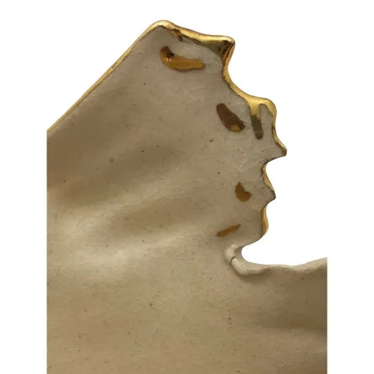 Vintage Late 20th Century Handmade Angel Pottery Centerpiece Vessel Signed For Sale - Image 9 of 11