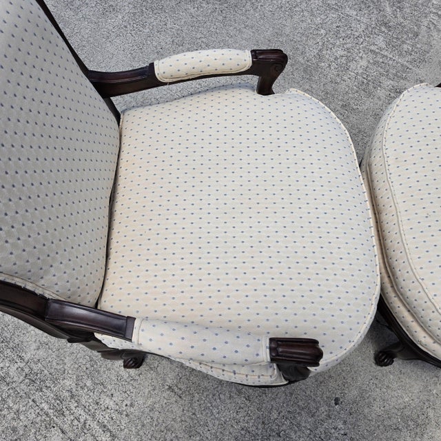 Howard Miller French Country Fauteuil Armchairs a Pair For Sale - Image 13 of 16