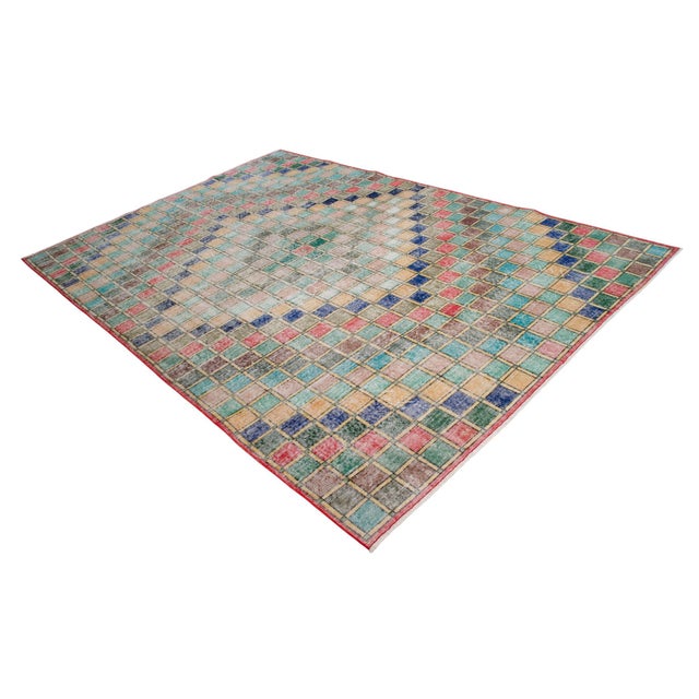 1970s Turkish Handmade Area Rug - 6′9″ × 10′1″ For Sale - Image 6 of 11