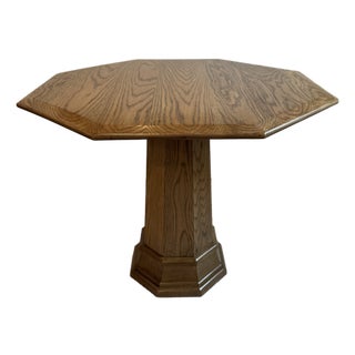 Jasper Furniture Craft Table - Arts & Crafts Octagonal Oak Side Table - Michael S Smith For Sale