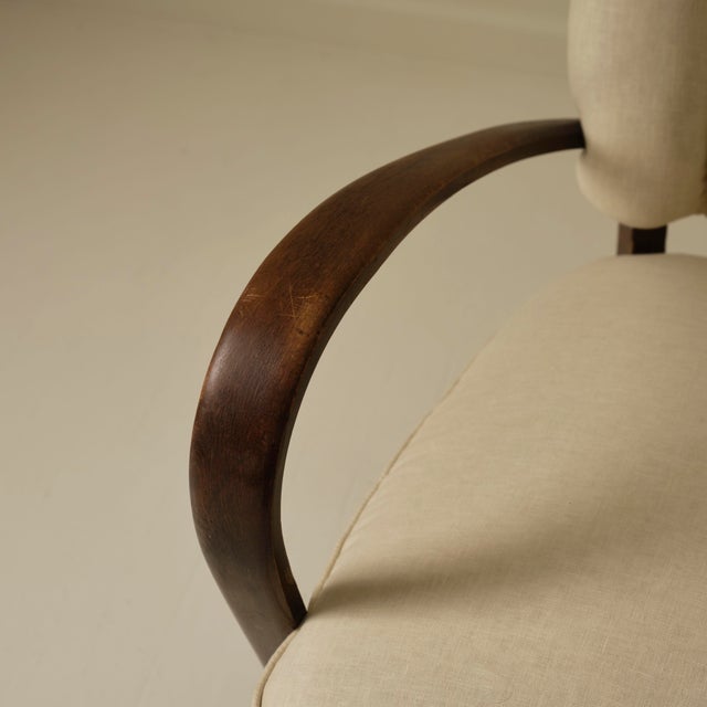 Vanilla Jindrich Halabala Art Deco Bentwood Armchairs, 1940s, a Pair For Sale - Image 8 of 8