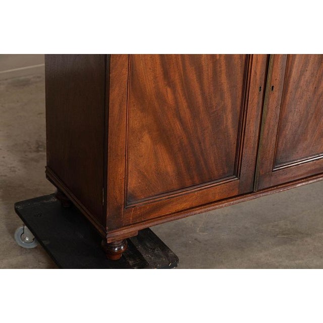 Large Antique English Mahogany Bookcase, 1870 For Sale - Image 13 of 18