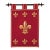 Grand Fleur De Lys Loom Woven Tapestry - 70 X 46 Cm (2'4" X 1'6") - Requires Rod Size 1 For Sale