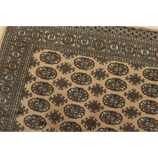 Bokhara Rug 5’2” X 8′ Beige Wool Tribal Hand-Knotted Oriental Carpet For Sale In Philadelphia - Image 6 of 12