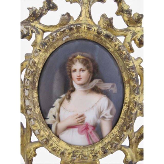 Figurative Queen Louise of Prussia Miniature Gustav Richter Antique Gilt Framed Painting For Sale - Image 3 of 12