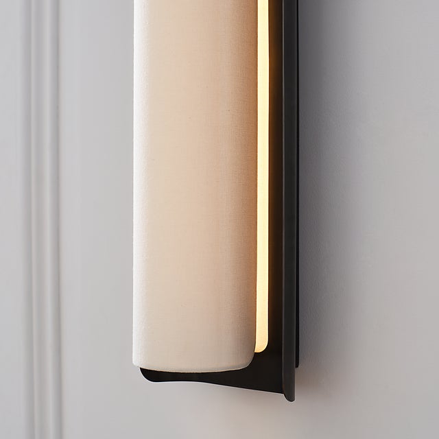 Windsor Smith for Visual Comfort Signature Penumbra 21" Sconce in Bronze and Linen For Sale - Image 10 of 12
