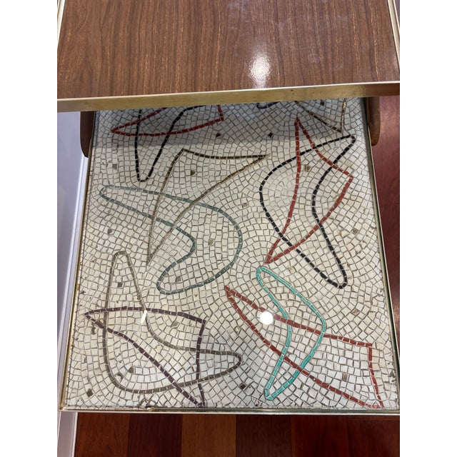 Pair of 1950s Atomic Mosaic Step-End Side Tables – Collector Set For Sale - Image 13 of 17