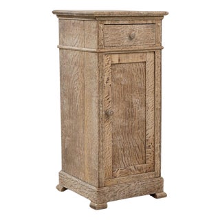 1900s French Oak Bedside Table With Drawer For Sale